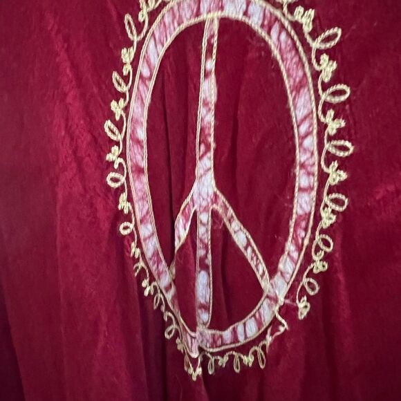 NWOT Fashion Terminal Red Peace Sign Tank Top One Size Fits Most #076 - Picture 4 of 8